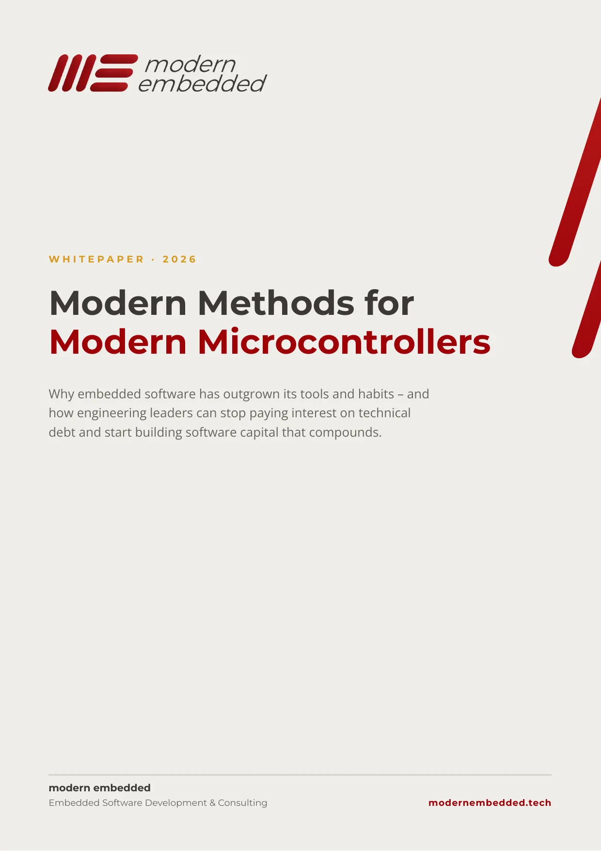 Modern Methods for Modern Microcontrollers